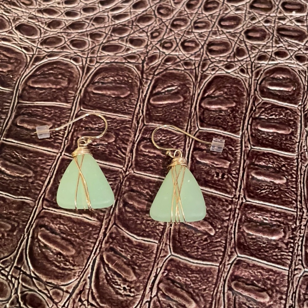 Green earrings